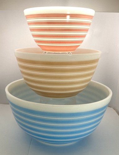 Vintage pyrex rainbow stripe - pyrex,