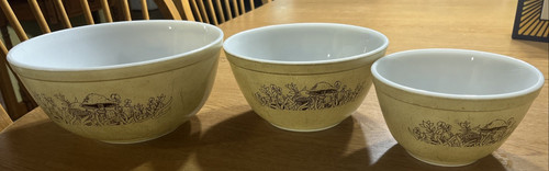 Vintage set pyrex forest - set,